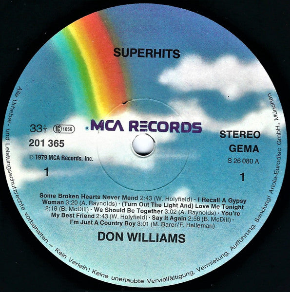 Don Williams - Superhits (LP) 49453 Vinyl LP Goede Staat