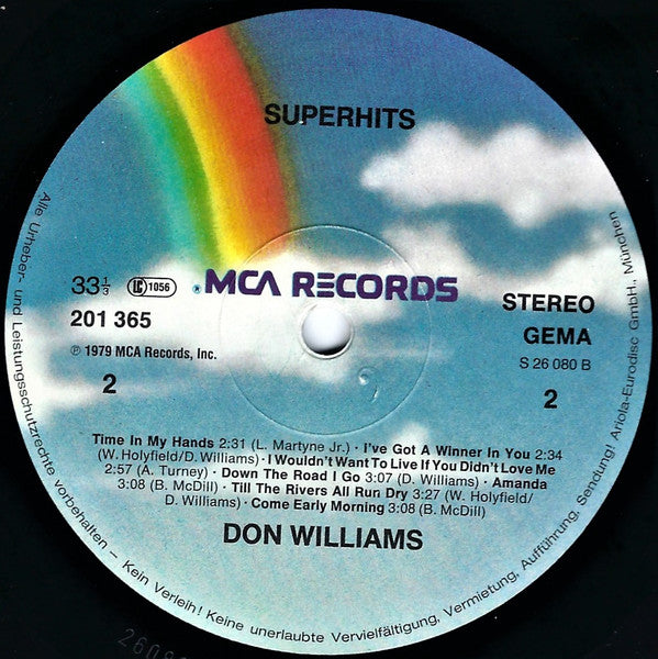 Don Williams - Superhits (LP) 49453 Vinyl LP VINYLSINGLES.NL