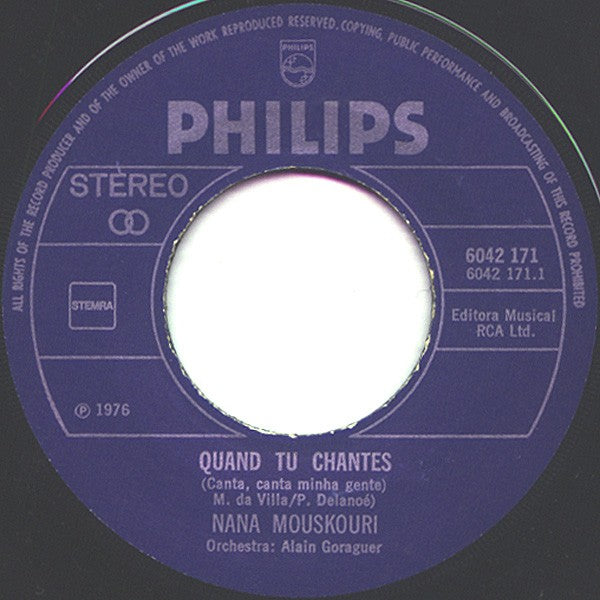 Nana Mouskouri - Quand Tu Chantes Vinyl Singles VINYLSINGLES.NL