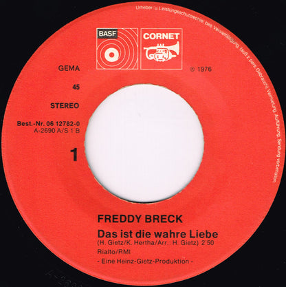 Freddy Breck - Das Ist Die Wahre Liebe 30951 (B) Vinyl Singles Gebruikssporen!