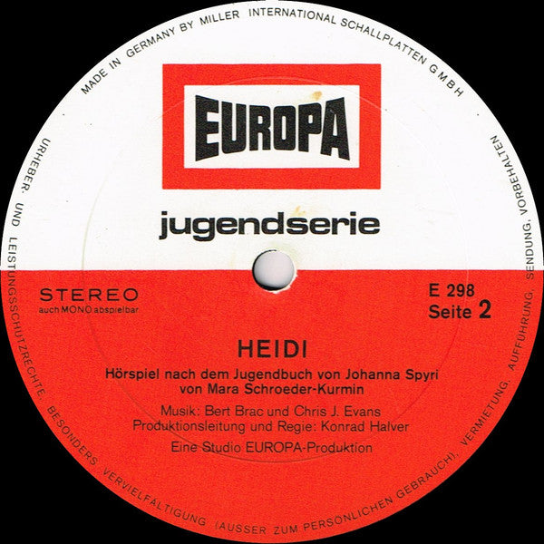 Johanna Spyri - Heidi (LP) 40863 41694 Vinyl LP VINYLSINGLES.NL