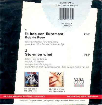 Paul de Leeuw / Bob de Rooy - Storm En Wind / Ik Heb Een Euromast 27655 Vinyl Singles Goede Staat