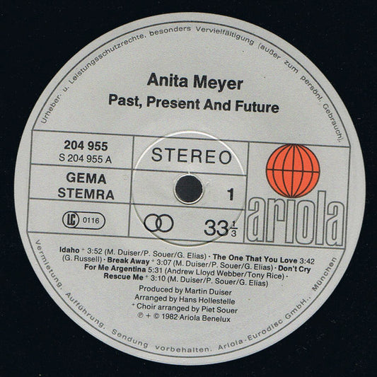 Anita Meyer - Past, Present And Future (LP) Vinyl LP Vinyl Zeer Goed / Hoesje Goed "VINYLSINGLES.NL"