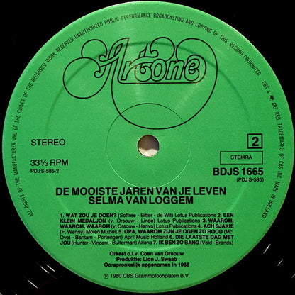 Selma Van Loggem - De Mooiste Jaren Van Je Leven (LP) 46315 Vinyl LP VINYLSINGLES.NL