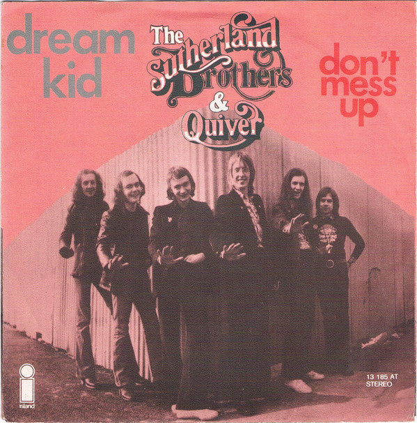 Sutherland Brothers & Quiver - Dream Kid Vinyl Singles Vinyl Very Good (VG) <br> Hoes Good Plus (G+)