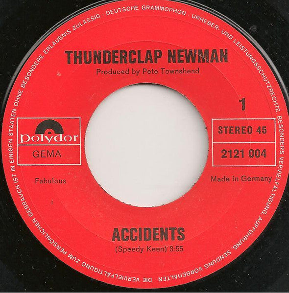 Thunderclap Newman - Accidents 13977 Vinyl Singles Goede Staat