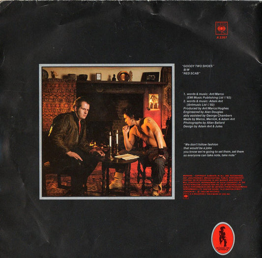 Adam Ant - Goody Two Shoes (B-Keus) Vinyl Singles Media G+ / Sleeve Sticker