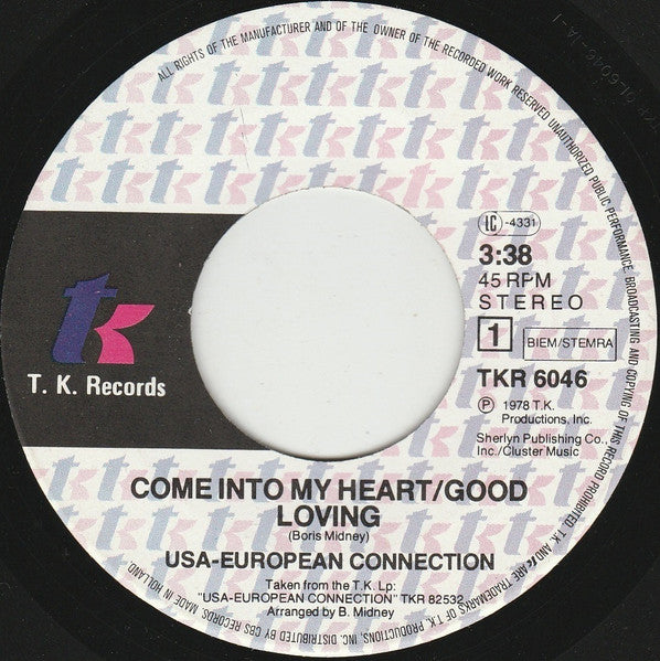 USA-European Connection - Come Into My Heart Vinyl Singles VINYLSINGLES.NL