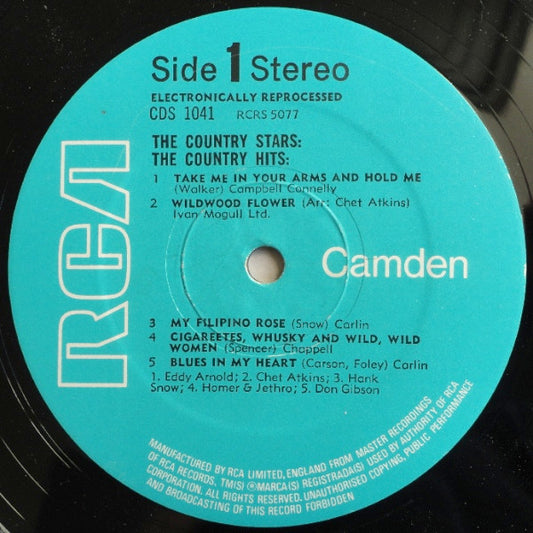 Various - The Country Stars, The Country Hits (LP) Vinyl LP Vinyl Zeer Goed / Hoesje Goed "VINYLSINGLES.NL"