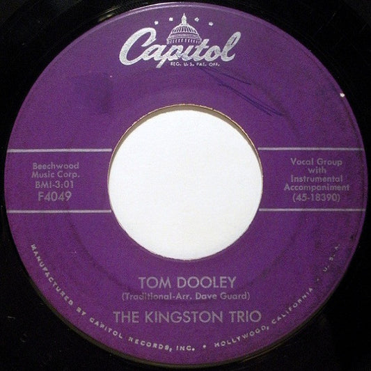 Kingston Trio - Tom Dooley 11820 03654 Vinyl Singles VINYLSINGLES.NL
