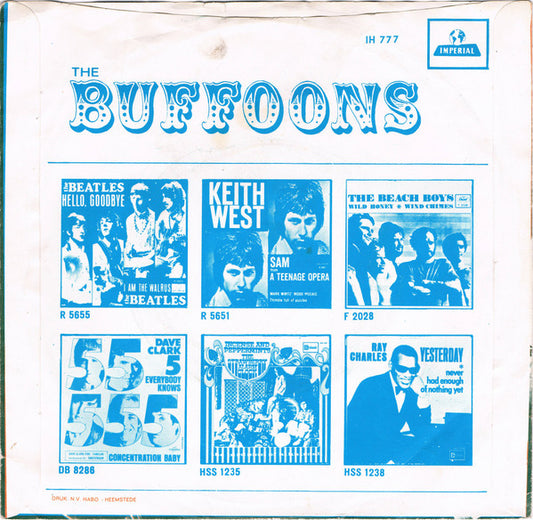 Buffoons - It's The End 16291b Vinyl Singles Vinyl Zeer Goed / Hoesje Sticker "VINYLSINGLES.NL"