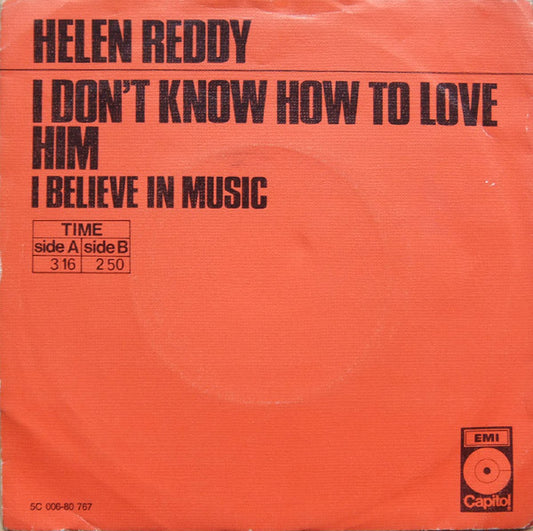 Helen Reddy - I Don't Know How To Love Him 31007 Vinyl Singles VINYLSINGLES.NL