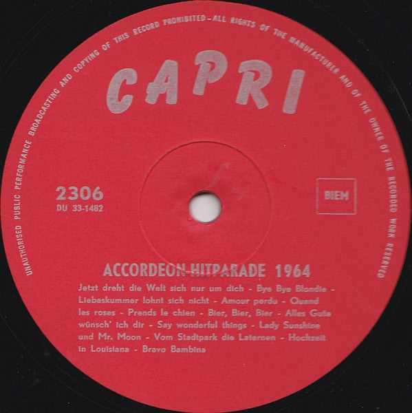 Unknown Artist - Accordeon-Hitparade 1964 (LP) 41025 Vinyl LP VINYLSINGLES.NL