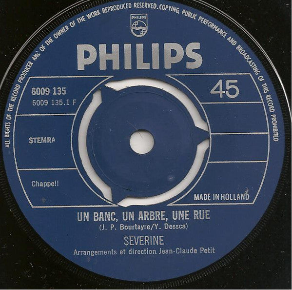 Severine - Un Banc, Un Arbre, Une Rue Vinyl Singles VINYLSINGLES.NL