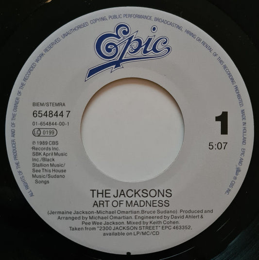 Jacksons - Art Of Madness Vinyl Singles Media VG+ \ Sleeve G+
