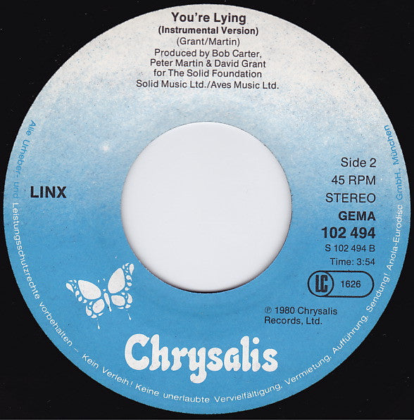 Linx - You're Lying (Part 1 & 2) Vinyl Singles VINYLSINGLES.NL
