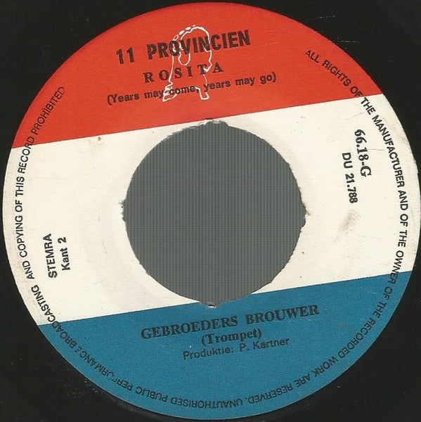 Gebroeders Brouwer - Middernacht 08888 03176 03925 05581 10744 13850 Vinyl Singles Goede Staat
