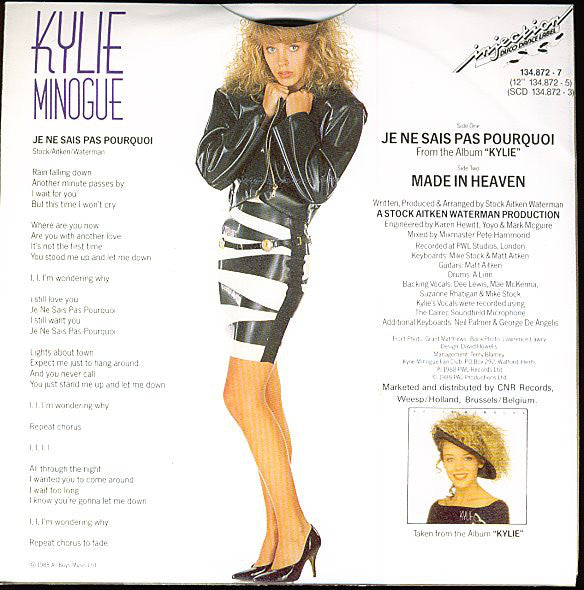 Kylie Minogue - Je Ne Sais Pas Pourquoi 22495 Vinyl Singles Goede Staat