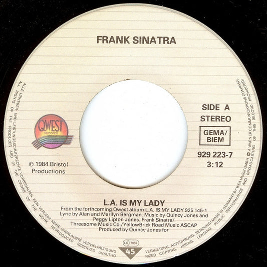 Frank Sinatra with Quincy Jones And Orchestra - L.A. Is My Lady