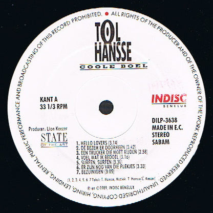 Tol Hansse - Coole Boel (LP) 48760 Vinyl LP VINYLSINGLES.NL