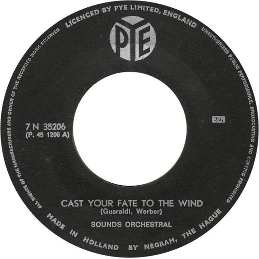 Sounds Orchestral - Cast Your Fate To The Wind 29748 Vinyl Singles Vinyl Zeer Goed / Hoesje Goed "VINYLSINGLES.NL"