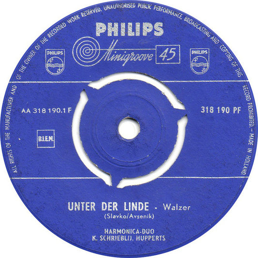 Harmonica Duo K. Schriebl / J. Hupperts - Unter Der Linde 24609 Vinyl Singles Goede Staat