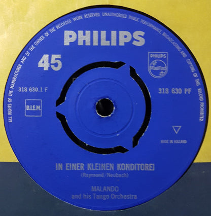 Malando And His Tango Orchestra - In Einer Kleinen Konditorei 14547 Vinyl Singles VINYLSINGLES.NL