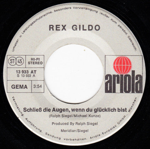 Rex Gildo - Schließ Die Augen, Wenn Du Glücklich Bist 06111 Vinyl Singles VINYLSINGLES.NL