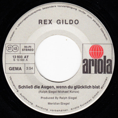 Rex Gildo - Schließ Die Augen, Wenn Du Glücklich Bist 06111 Vinyl Singles Goede Staat