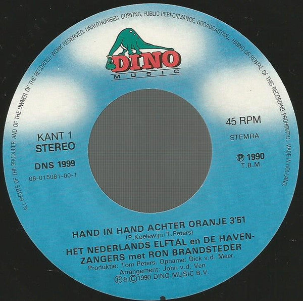 Nederlands Elftal, De Havenzangers En Ron Brandsteder - Hand In Hand Achter Oranje 29103 Vinyl Singles Hoes: Generic