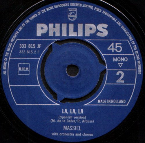 Massiel - La, La, La Vinyl Singles VINYLSINGLES.NL