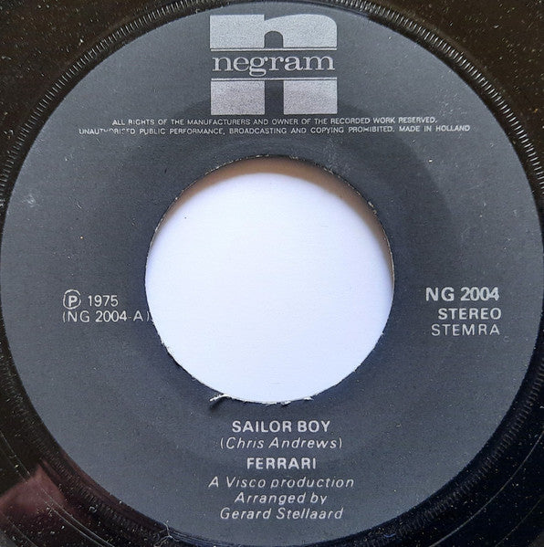 Ferrari - Sailor Boy 34322 Vinyl Singles VINYLSINGLES.NL