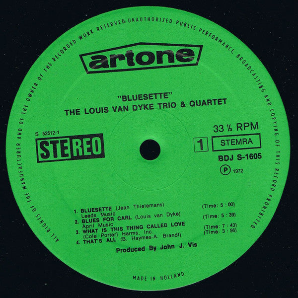 Louis Van Dyke - Bluesette (LP) 44845 Vinyl LP Goede Staat