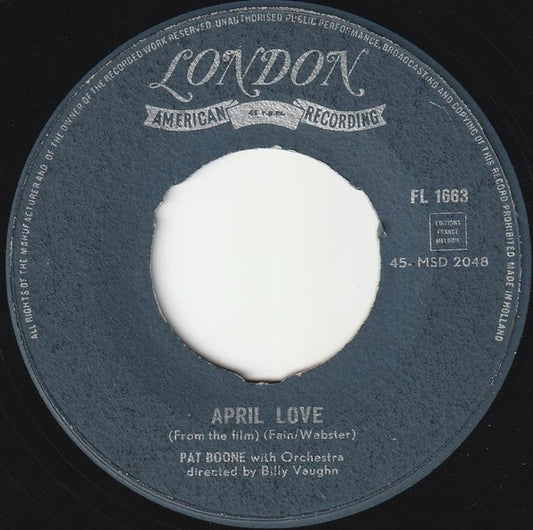 Pat Boone - April Love 09543 02835 32931 32947 Vinyl Singles VINYLSINGLES.NL
