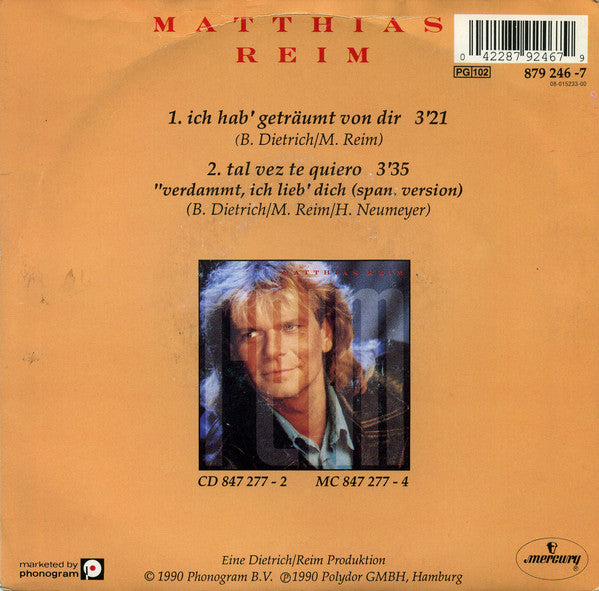 Matthias Reim - Ich Hab' Geträumt Von Dir 20106 Vinyl Singles VINYLSINGLES.NL