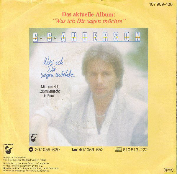 G.G. Anderson - Ti Amo, Maria 20443 Vinyl Singles Goede Staat