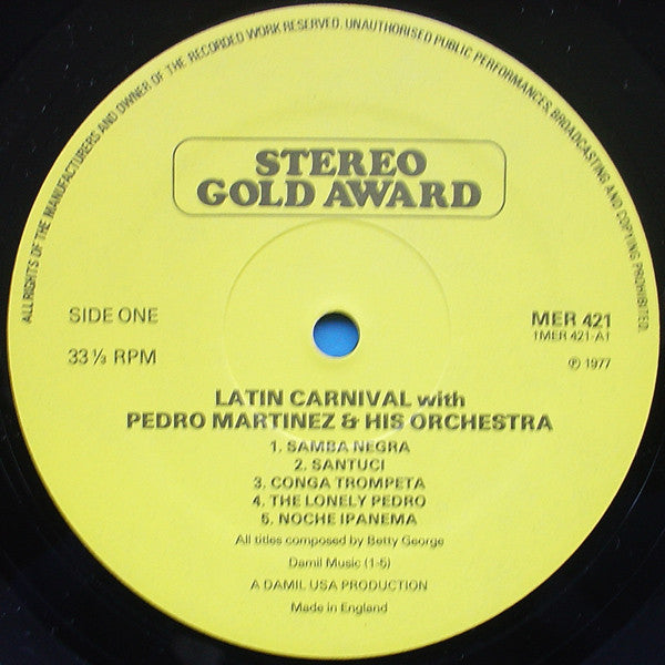 Pedro Martinez, His Orchestra And Chorus - Latin Carnival (LP) 49543 Vinyl LP Goede Staat