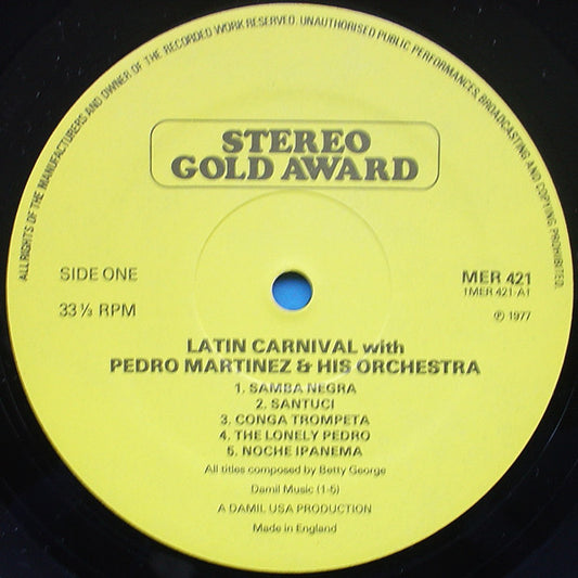 Pedro Martinez, His Orchestra And Chorus - Latin Carnival (LP)
