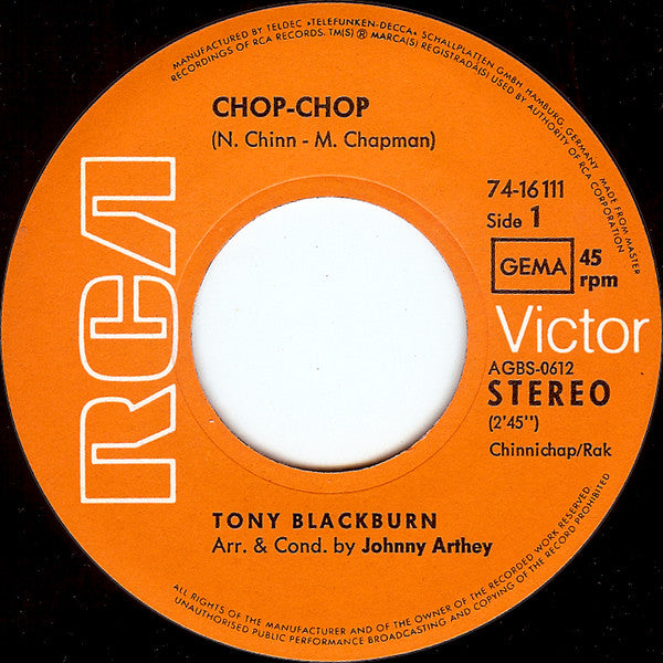 Tony Blackburn - Chop-Chop 31591 Vinyl Singles Goede Staat