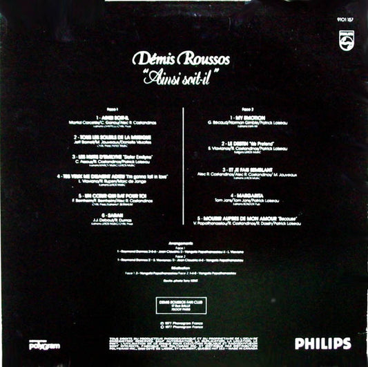 Demis Roussos - Ainsi soit-il (LP)
