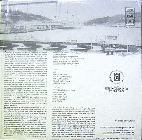 Las Aves – Vacaciones Musicales En El Caribe (LP) Vinyl LP Vinyl Very Good (VG) <br> Hoes Good Plus (G+)