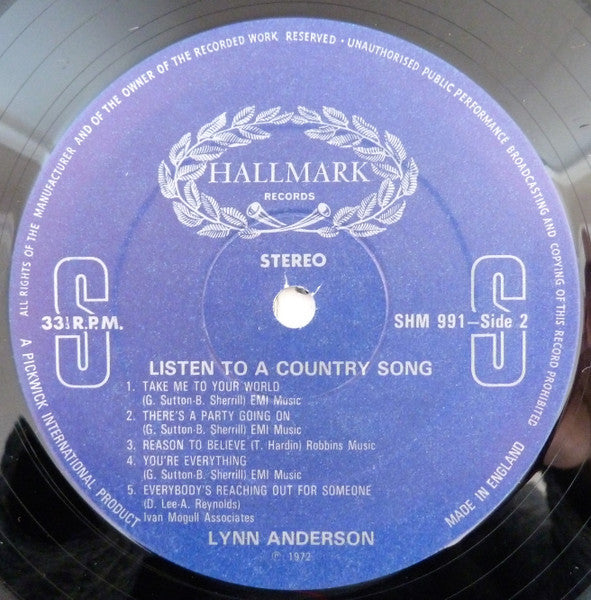 Lynn Anderson - Listen To A Country Song (LP) 42808 Vinyl LP Goede Staat