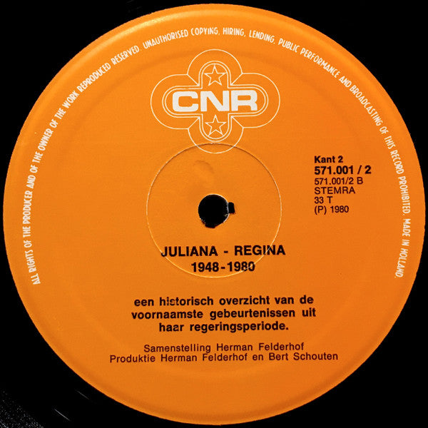 Various - Juliana Regina 1948 - 1980 (LP) 40786 41948 Vinyl LP Goede Staat