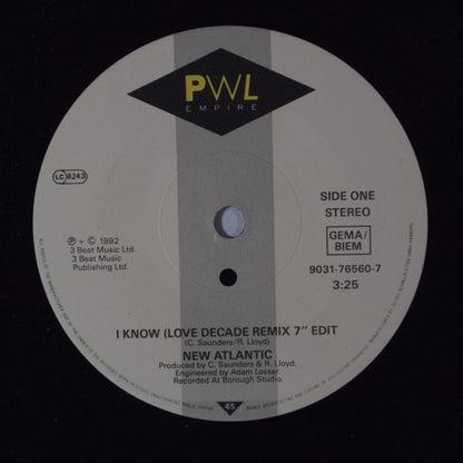 New Atlantic - I Know (Love Decade Remix) 12499 Vinyl Singles Goede Staat