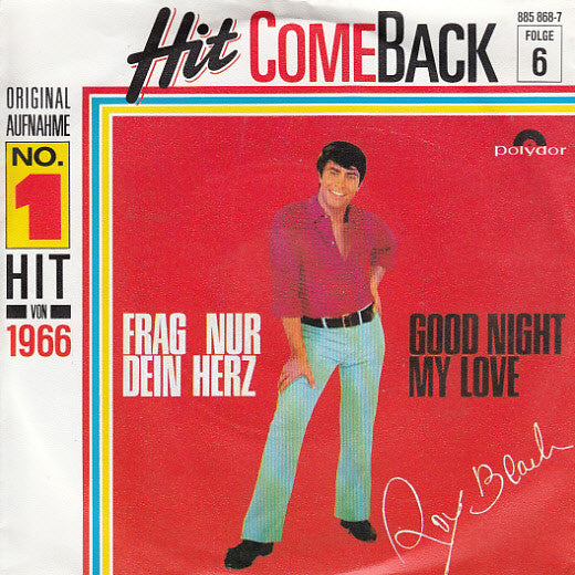 Roy Black - Good Night My Love Vinyl Singles Vinyl Very Good (VG) <br> Hoes Good Plus (G+)