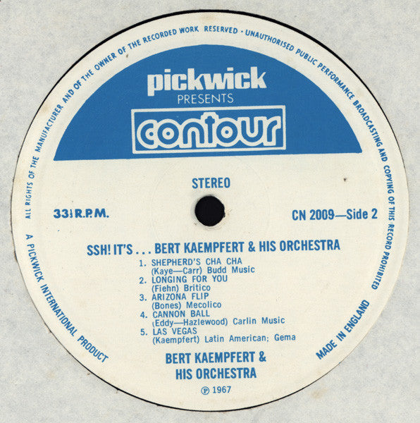 Bert Kaempfert - Ssh! It's... Bert Kaempfert And His (LP) 43492 46301 Vinyl LP VINYLSINGLES.NL