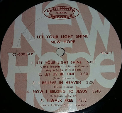 New Hope - Let Your Light Shine (LP) 40767 Vinyl LP VINYLSINGLES.NL