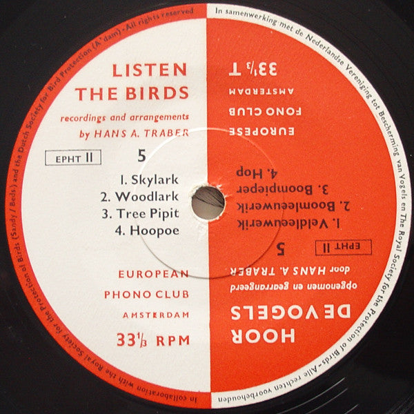 Hans A. Traber - Listen The Birds 5 - Hoor De Vogels 5 32056 Vinyl Singles Goede Staat