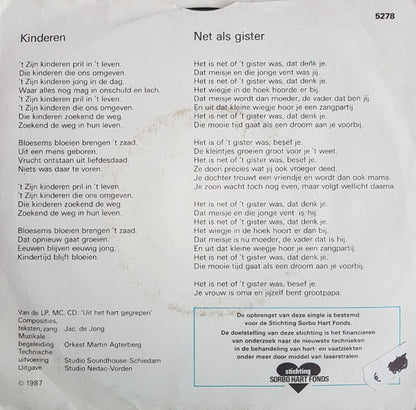 Jac de Jong - Kinderen Vinyl Singles VINYLSINGLES.NL