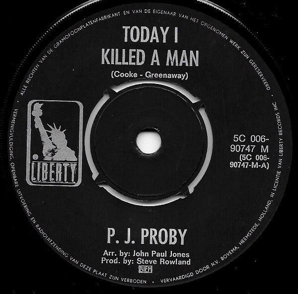 P.J. Proby - Today I Killed A Man 15781 21671 Vinyl Singles VINYLSINGLES.NL